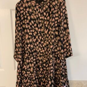 Knee length drop waist dress